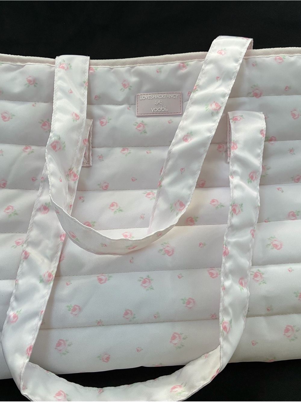 NWT Love Shack Fancy x Target Quilted Pink Floral Tote Bag